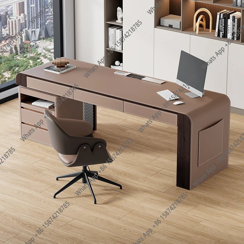 KK SmDesign Luxury Computer Desks Rectangular Storage Organizer Study Gaming Desk Drawers Bedroom Escritorio Ordenador Furniture