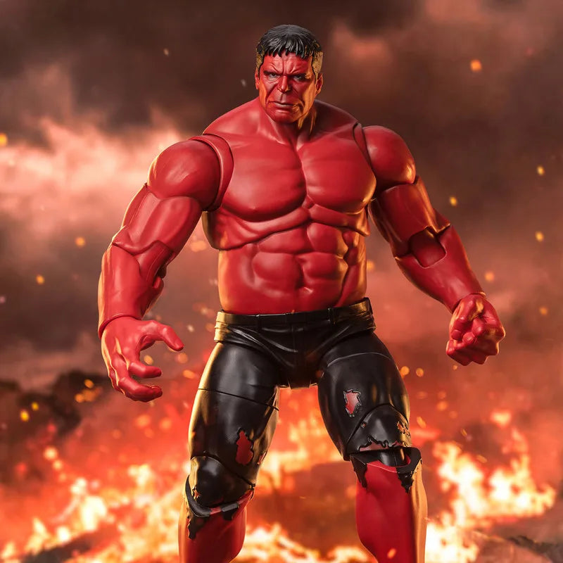 Genuine ZD Toys Red Hulk Action Figure Marvel Legends Bruce Banner Figure Collectible Model Decorate Toy Birthday Gift