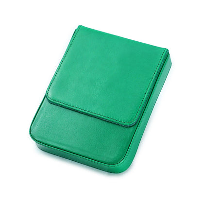 Luxury Genuine Leather 6 Slots Pen Case With Removable Pen Tray Holder Pencil Case Office School Supplies Pouch Creative Gift