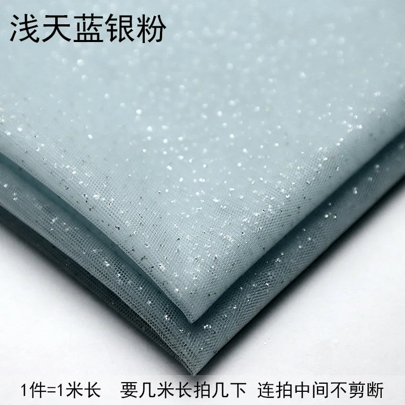 Gold Tulle material black encryption soft Tulle spray silver glitter Tulle wedding dress home decoration fabric