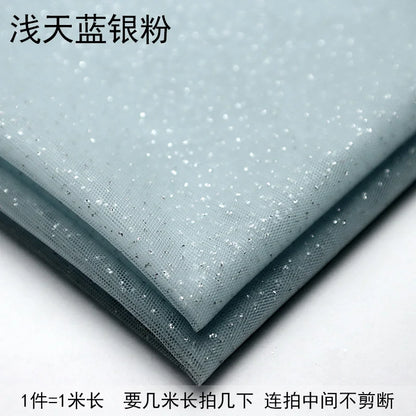 Gold Tulle material black encryption soft Tulle spray silver glitter Tulle wedding dress home decoration fabric