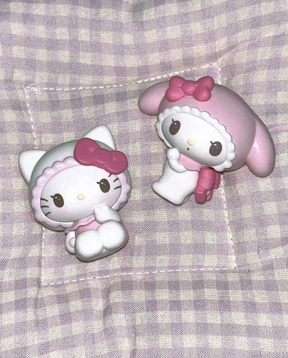 New Product In Stock Kt Cat Kuromi Co Branded Blind Box Figurine Toy Cute Desktop Ornament Holiday Surprise Gift For Fans