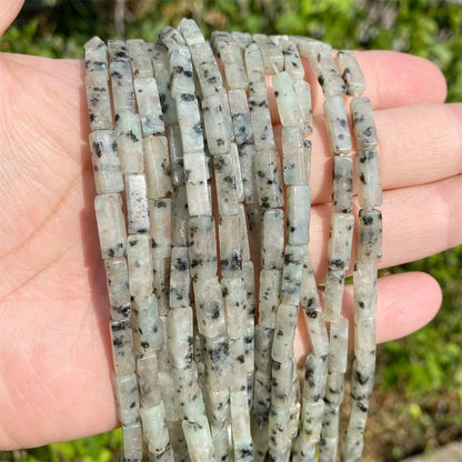 4x13mm Natural Stone Tube Rectangle Sea Sediment Lapis Lazuli Opal Amethysts Quartz Beads for Jewelry Making DIY Bracelet