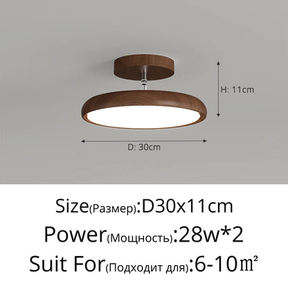 Retro Round LED Ceiling Light Living Room Light Home Hotel Lighting Fixture Bedroom Ceiling Lamp Vintage Children‘s Room Light