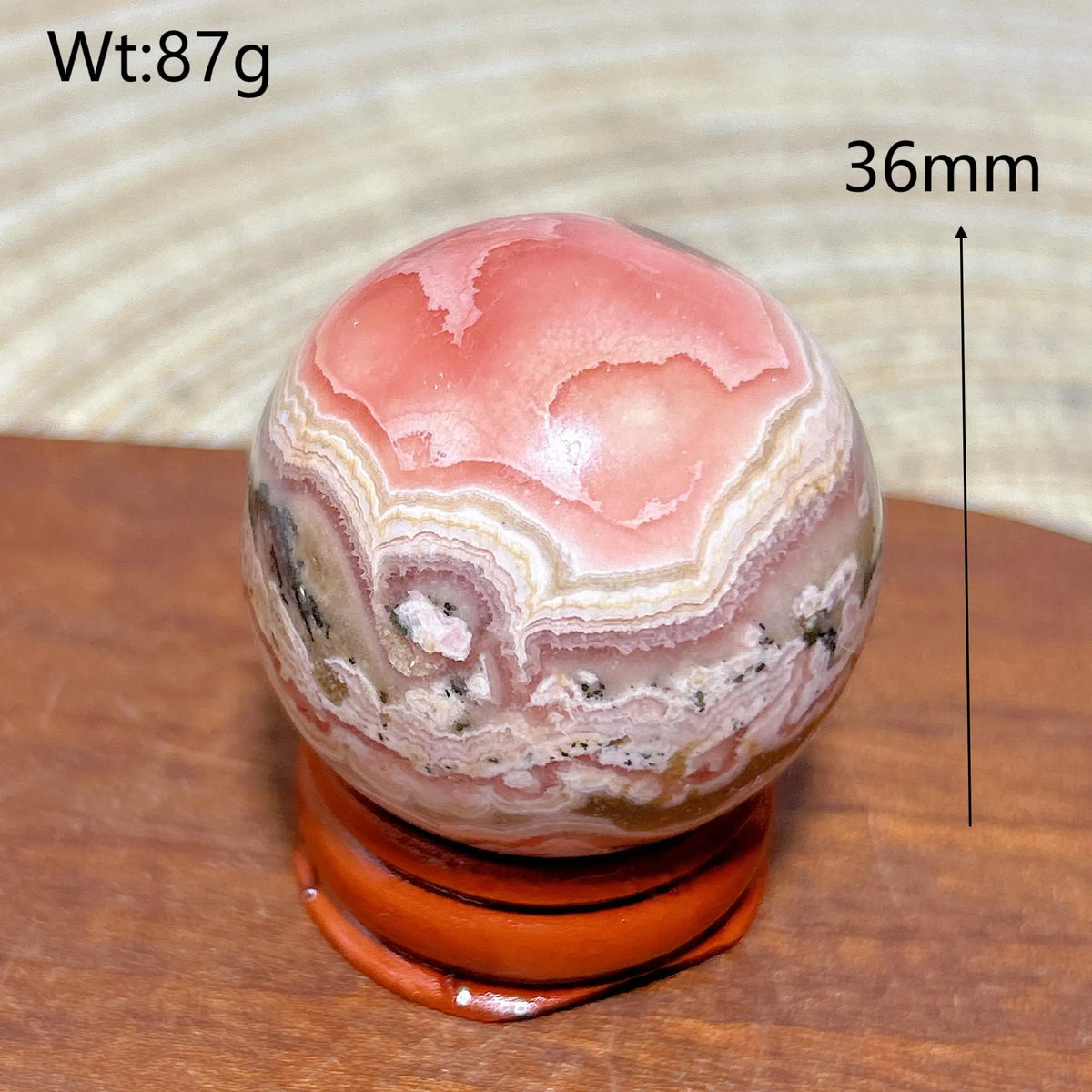 High Quality Natural Crystals Argentina Rhodochrosite Druzy Sphere Healing Gemstones Home Decorations Room Decor Jewelry Gift