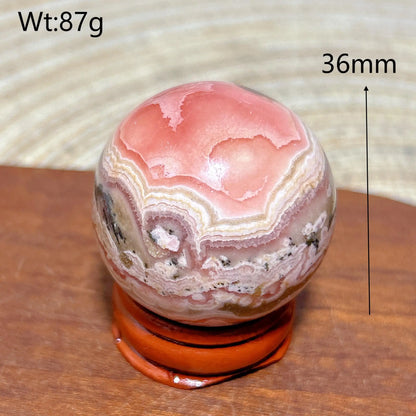 High Quality Natural Crystals Argentina Rhodochrosite Druzy Sphere Healing Gemstones Home Decorations Room Decor Jewelry Gift