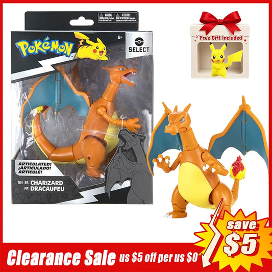 Original Pokemon Select Series 6 Inch Super Articulated Action Figure Charizard Greninja Rayquaza Articuno Collectible Kids Toys