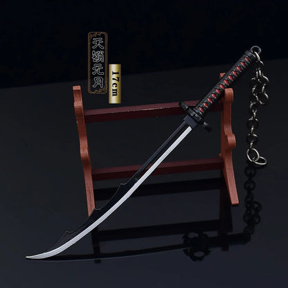Bleach Mini Sword Model Keychain Zangetsu Zanpakutou Hitsugaya Toushirou Katana Keychains Accessories llaveros