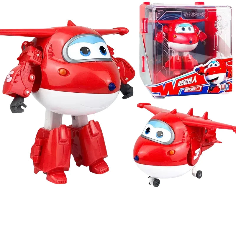 New Hot Super Wings Large Transformation Anime Transformation Flat Robot Action Character Transformation Toy Children'S Gift