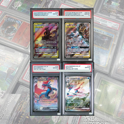 DIY Proxy PTCG Graded Collection Card Unbroken Bonds Marshadow & Machamp GX 199/214 GEM MT10 Card Holographic Labels Child Gift