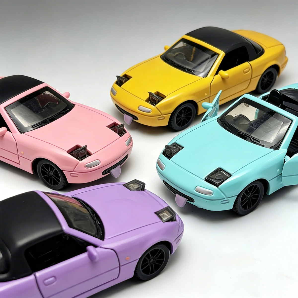 1:36 MX-5 MX5  RX7 R34 Series alloy car model with openable door convertible sports car boy pull-back toys as gifts as ornaments