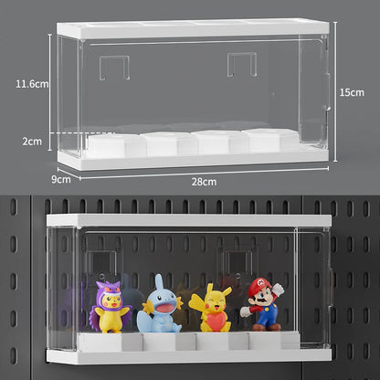 No Drill Pegboard Wall Rack Gaming Room Storage for Controllers Headphones Figures Keyboard Hooks Shelf