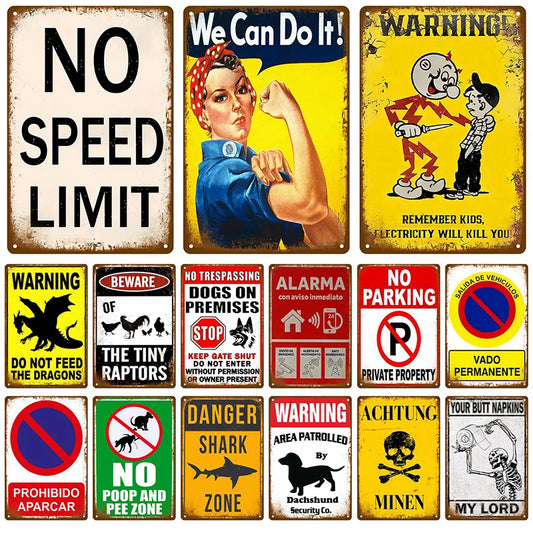 Metal Signs Vintage Metal Plates Posters Retro Wall Art Bar Accessories Mancave Tin Sign Room Luxury Home Decor Item Decorations