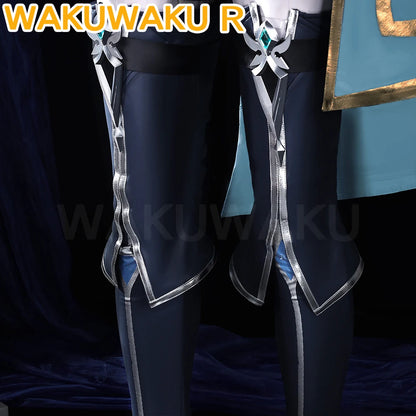 【Ready For Ship】Lohen Cosplay Costume Game Genshin Impact【S-2XL】WakuWaku-R Men Lohen Halloween Knights of Favonius Wig Plus Size