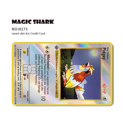 Charizard Gyarados Venusaur Blastoise Mewtwo Squirtle Snorlax Holographic Laser Credit Debit Card Film Skin Sticker