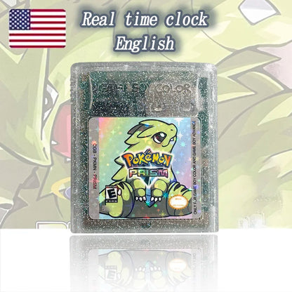 pokémon Prism USA ESP NOE Version RTC Flash Cart GBC Game Cartridge Video Game Rom Hack English Spanish German