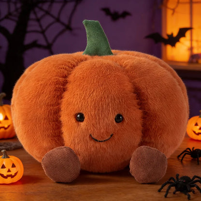 Soft Cartoon Pumpkin Stuffed Doll Cute Plush Toy Halloween Decor Pillow