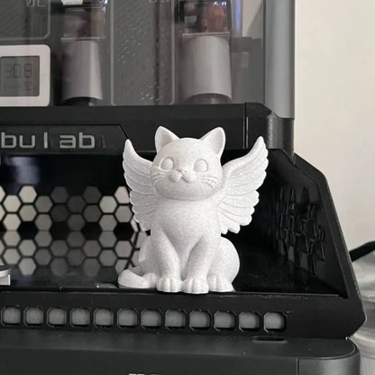 1 Piece Angel Cat Statue Ornament, Cat Statue with Wings, Pet Keepsake Animal Cat Statue Ornament, Elegant and Simple Decoration, Suitable for Home, Office or Living Room Decoration, Birthday, Halloween, Christmas, Thanksgivi
