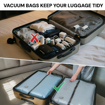 34L Vacuum Storage bags,Travel essentials suitcases Clothes organizer packaging bag practical compression packing cubes