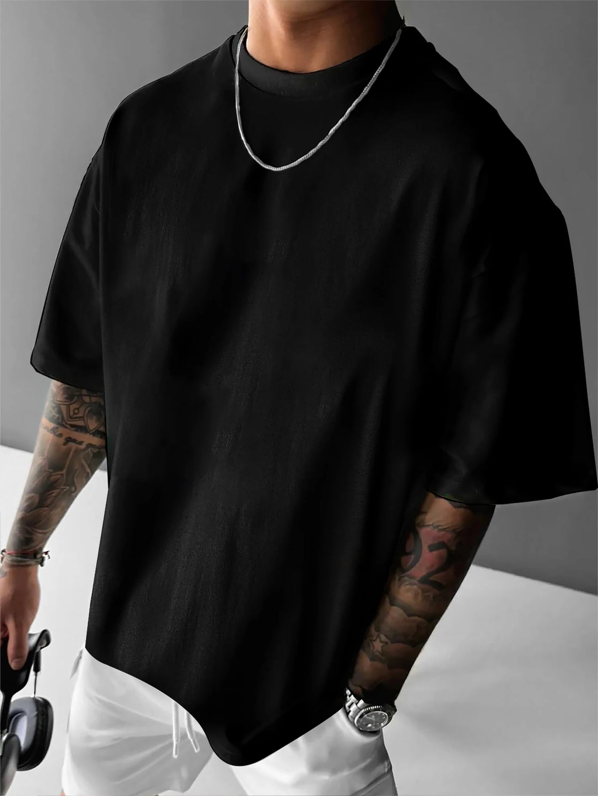 Men's JDM Racing Car Graphic Print T-shirt Oversized 100% Polyester Streetwear Short Sleeve Tops S-XXL