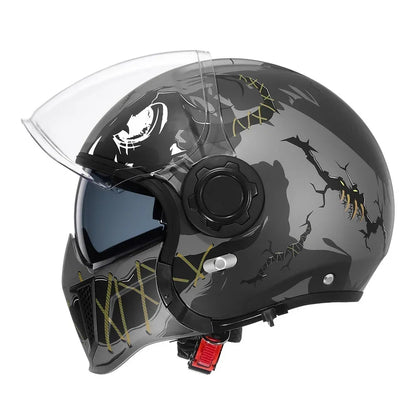 Modular Motorcycle Helmet Full Face Open Face Retro Helmets DOT ECE APPROVED CYRIL OP12A Capacete De Moto Masculino