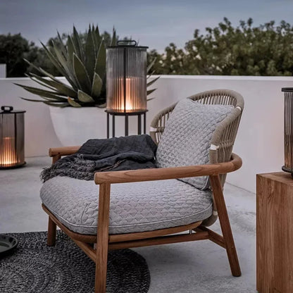 Custom Modern Hotel Resorts Outdoor Garden Patio Bistro Home Furniture Sofa Set Rattan Wicker Leisure Style For Apartment