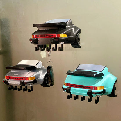 930 Turbo Classic 911 GT3 RS Mini Race Car Keyring hook Hanging Automobile Culture Home Wall Art Decor Car Model Ornament Gift