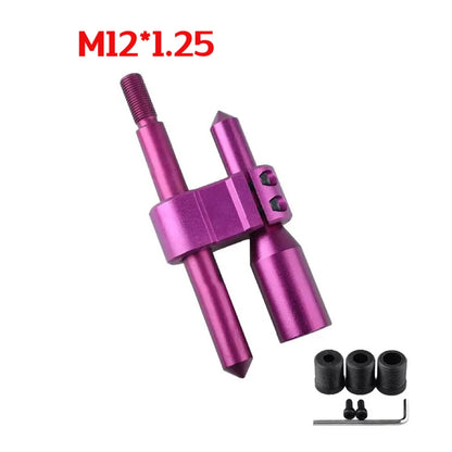 Car Aluminum H Type Gear Shift Knob Extension Adjustable Extender Shifter Lever Handle M18*1.5 M12*1.25 With Three Adapters
