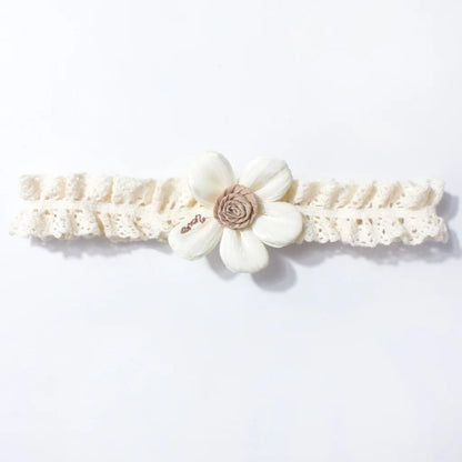 New Baby Hair Accessories Cute Flower Lace Elastic Headband for Infants Children's Fontanelle Protection