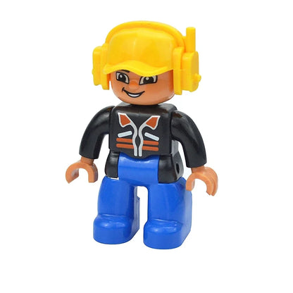 Figures Dolls Big Size Building Blocks Family Action Workers Doctor Police Farmer Compatible Large Bricks Duploes Kid Toys