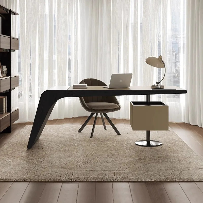 Italian Minimalist Office Desks Modern Luxury Designer Study Executive Office Desk Boss Desk High-end Commercial Furniture FYOD
