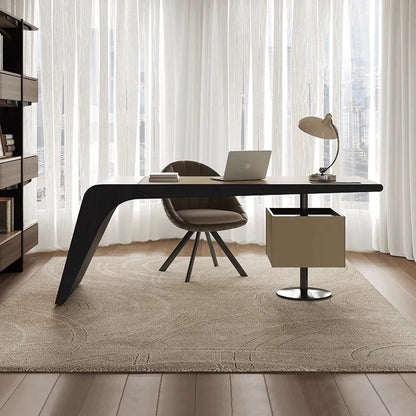 Italian Minimalist Office Desks Modern Luxury Designer Study Executive Office Desk Boss Desk High-end Commercial Furniture FYOD