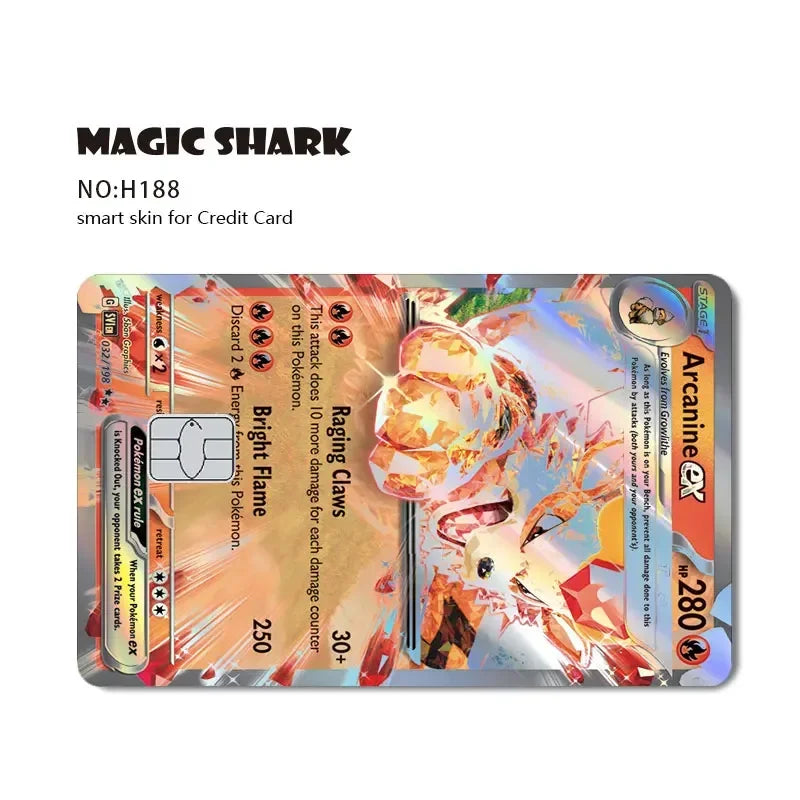 Charizard Gyarados Venusaur Blastoise Mewtwo Squirtle Snorlax Holographic Laser Credit Debit Card Film Skin Sticker