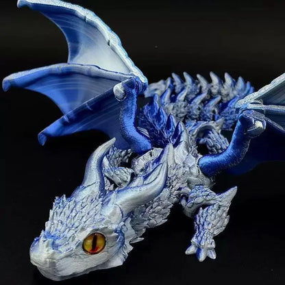 New 3D Printed Wyvern Dragon with Wings Simulation Model Gift Articulated Dragons Fidget Dragons Desktop Ornaments