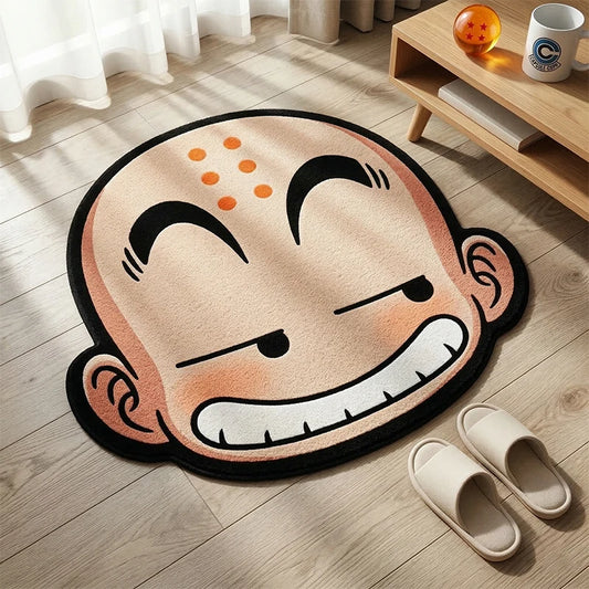 Dragon Ball Krillin Rug Funny Anime Floor Mat Anti-Slip Cartoon Carpet Bedroom Balcony Door Mat Otaku Room Decor