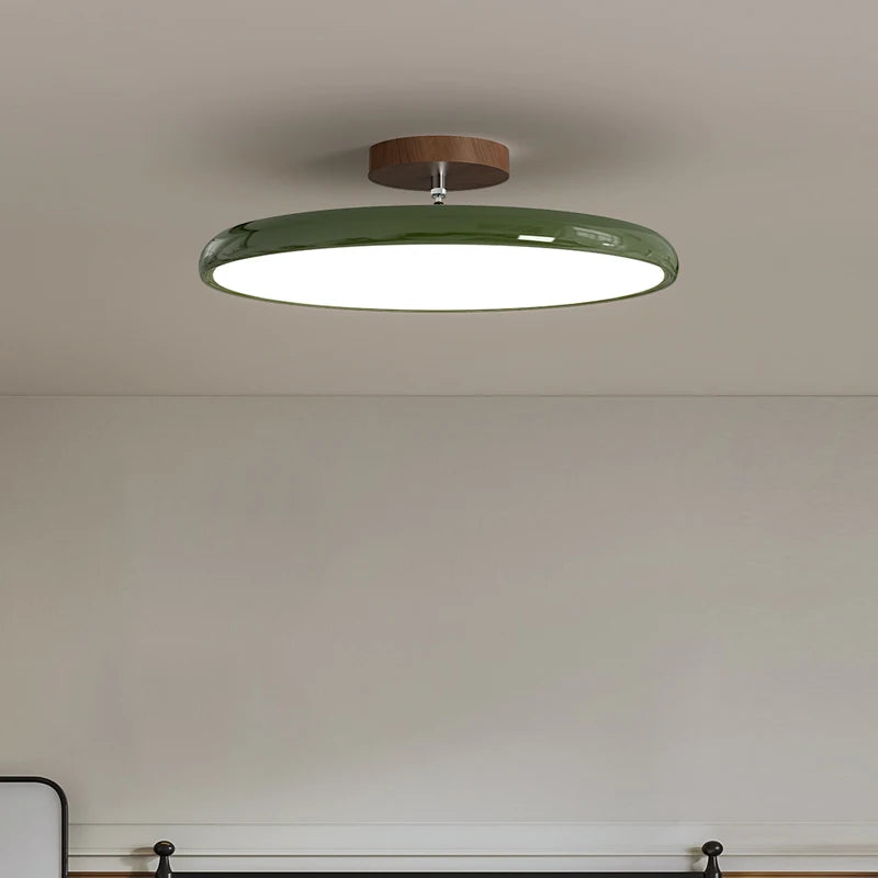 Retro Round LED Ceiling Light Living Room Light Home Hotel Lighting Fixture Bedroom Ceiling Lamp Vintage Children‘s Room Light