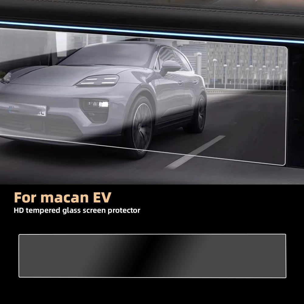 Car Integrated Screen Tempered Glass Protector HD Protective Film for Porsche Macan EV 2024-2025 Auto Interior Accessories