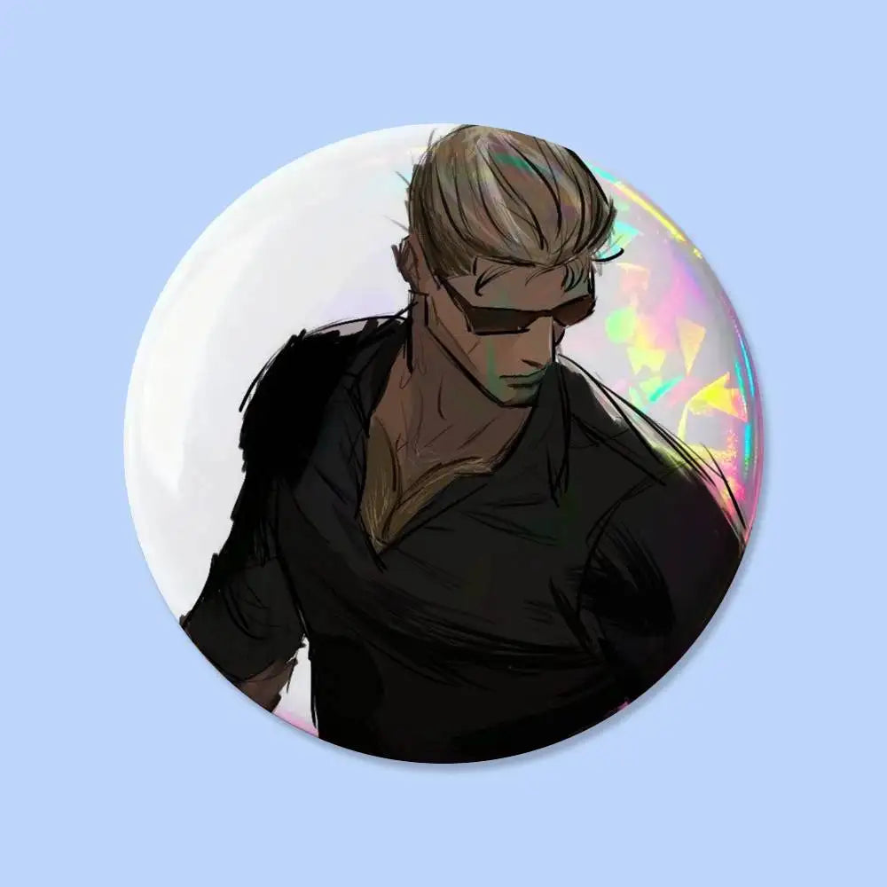 Albert Wesker Resident Evil Badges 25 32 44 58 75 Mm Round Cosplay Pin Bag Decor Fans Collect Friends Gifts Brooch Souvenir