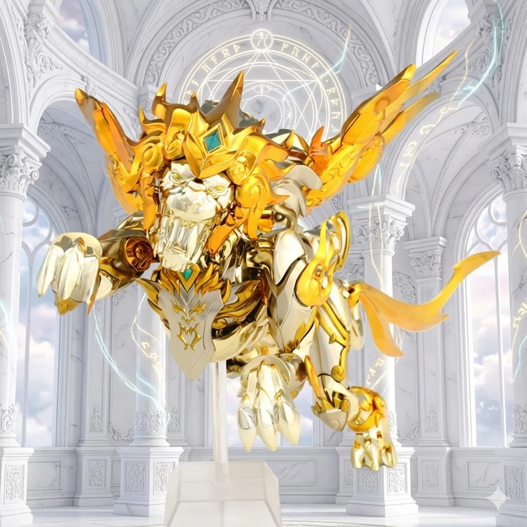 Saint Seiya Toypoint 9-Hour Shipping Leo Aiolia Action Figure with Metal Cloth Myth Cloth Soul of God SOG EX Including Totem Kni