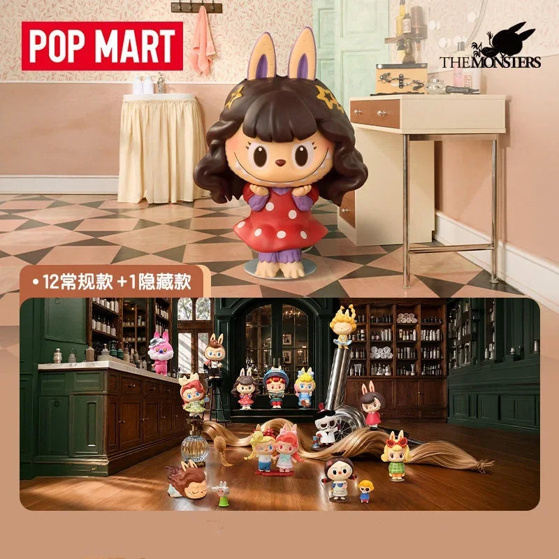 POPMART LABUBU THE MONSTERS HAIR SALON Series Blind Box Anime Action Figure Guess Bag Ornament Figurines Desktop Dolls Model