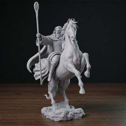 1/18 1/12 The Wizard on Horseback Unpainted Unassembled 3D Printing Model Garage Kits (Requires Painting and Assembly)