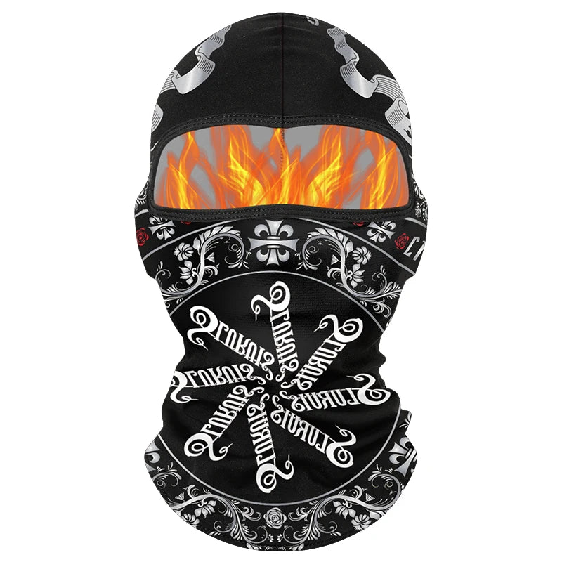 Winter Warm Plus Velvet Balaclava Motorcycle Cold-proof Scarf Ski Full Face Mask Skull Clown Windproof Neck Cover Cycling Cap