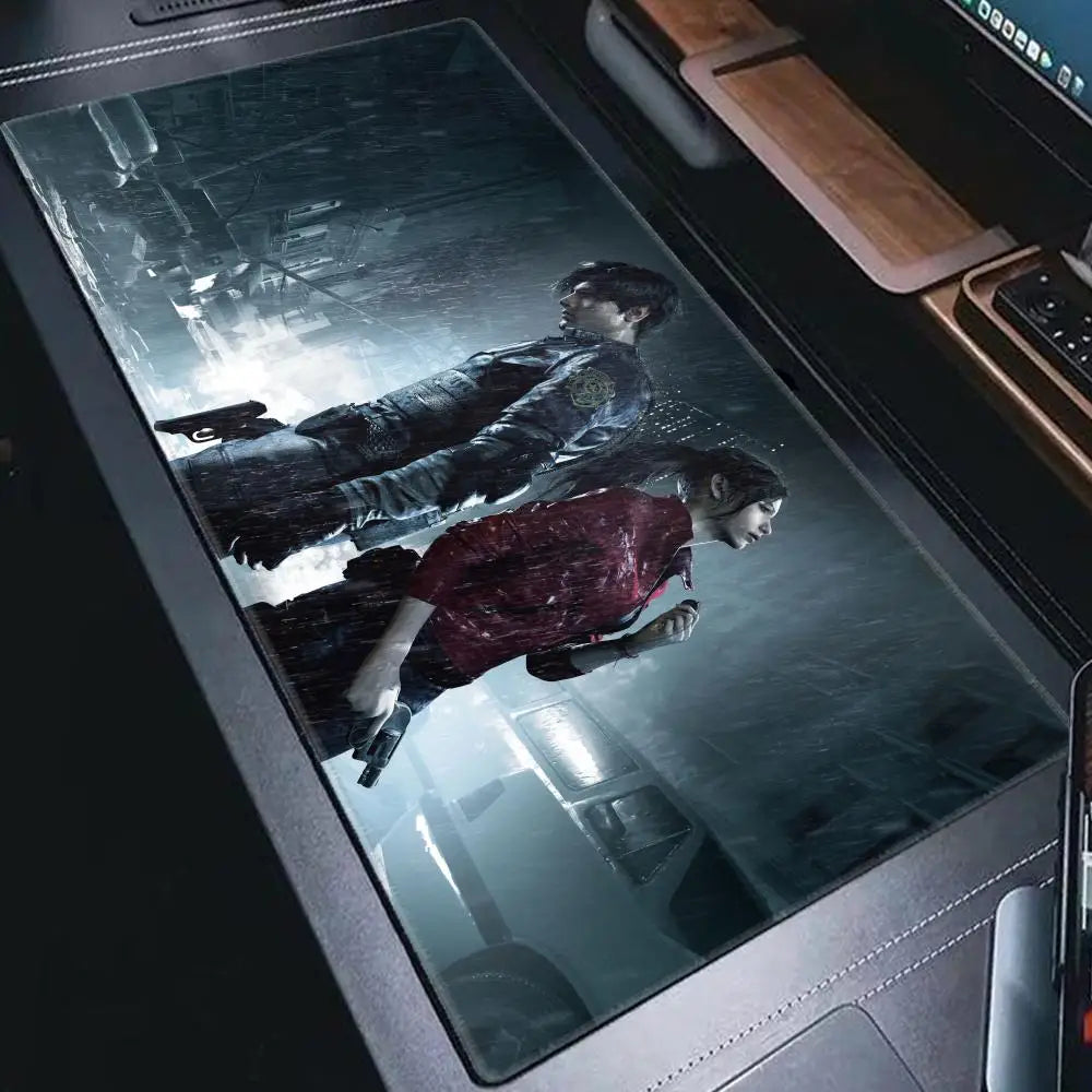 HYBXAXC XXL Resident Evil Mouse Pad Desk Cute HD Desk Pad Extended Gaming Keyboard Mats Large XXL Gamer Mousepad 90x40