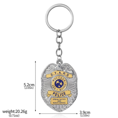 Game Resident Evil Keychain Raccoon City Eagle Logo Fridge Magnet Bottle Opener Police Department Badge Role Playing Gift