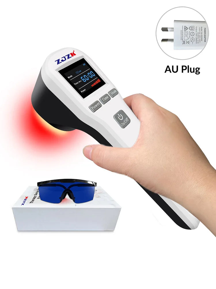 ZJZK Professional Therapeutic Cold Laser Physiotherapy Relax Treatment Massager Laser Therapy Device 808nm 650nm 880mW for Pain