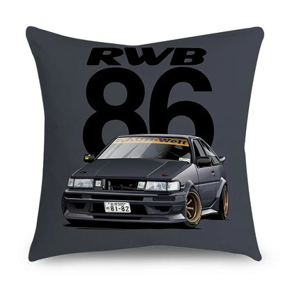 New Sports Car Cushion Cover Full Body Cartoon Pattern Pillow Case for Home Sofa Car Decor Pillowcase 45cm*45cm