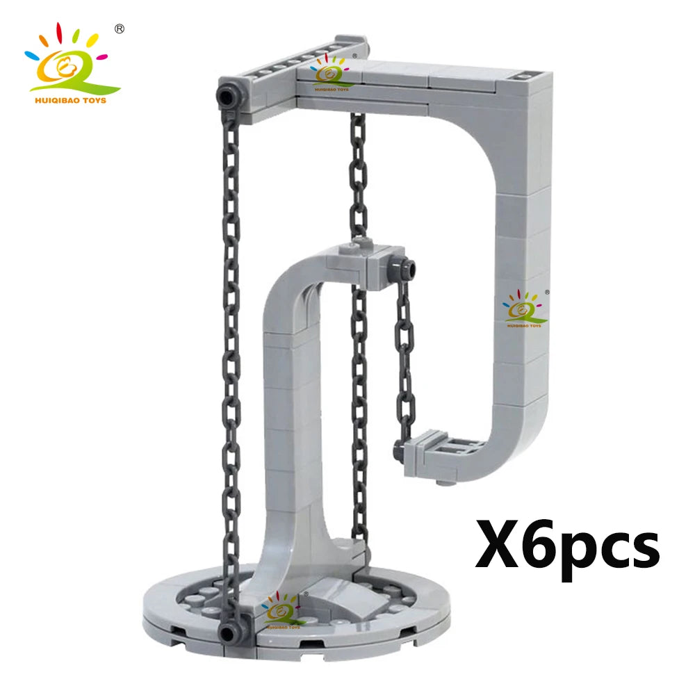 HUIQIBAO MOC Tensegrity Sculptures Anti-Gravity Building Blocks Creator Novel Physics Balance DIY Bricks Toys for Children Gift