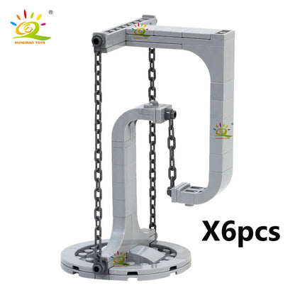 HUIQIBAO MOC Tensegrity Sculptures Anti-Gravity Building Blocks Creator Novel Physics Balance DIY Bricks Toys for Children Gift