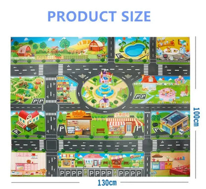 Baby Play Mat City Traffic Car Park Waterproof Parking Lot Kids Playmat Kids Rug Boy Girl Educational Toys for Children Map