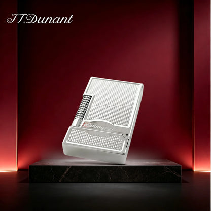 JT.Dunant Lighter Luxury Gold Double Flame Ignition Ding Sound Refillable Butane Gas Lighter Best Gift for Men Husband Boyfriend
